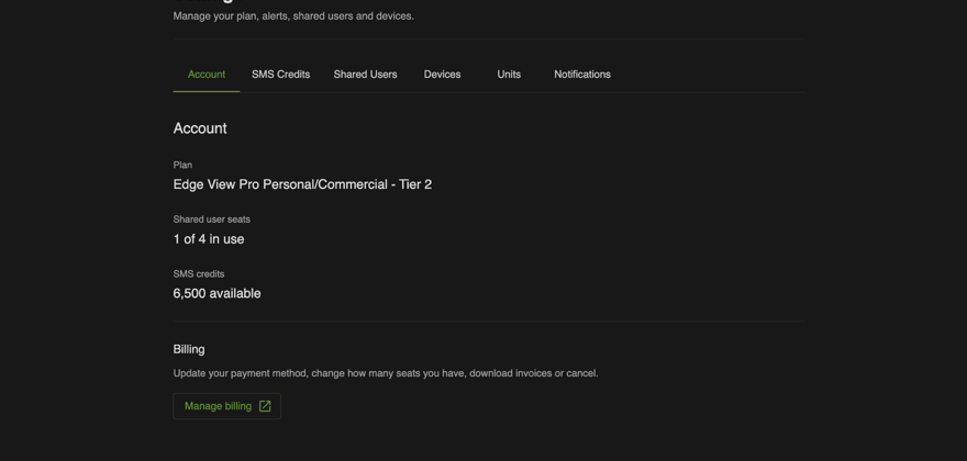 Settings → Account.